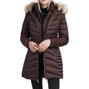 Womans Coat LAUNDRY BY SHELLI SEGAL, SMALL, plum purple, never worn,